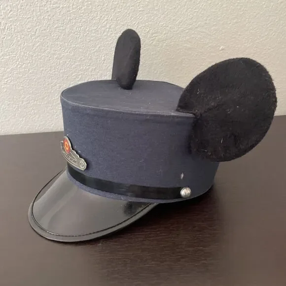 Disney Parks Mickey Mouse Ear Conductor Hat Red Car Trolley Size S/MD *READ* - Picture 4 of 12